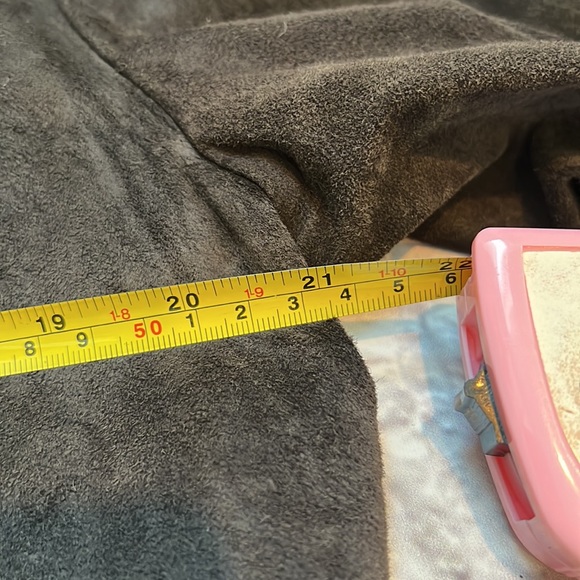 Chico’s women’s suede brown open front ruffle jacket EXCELLENT - Picture 9 of 10